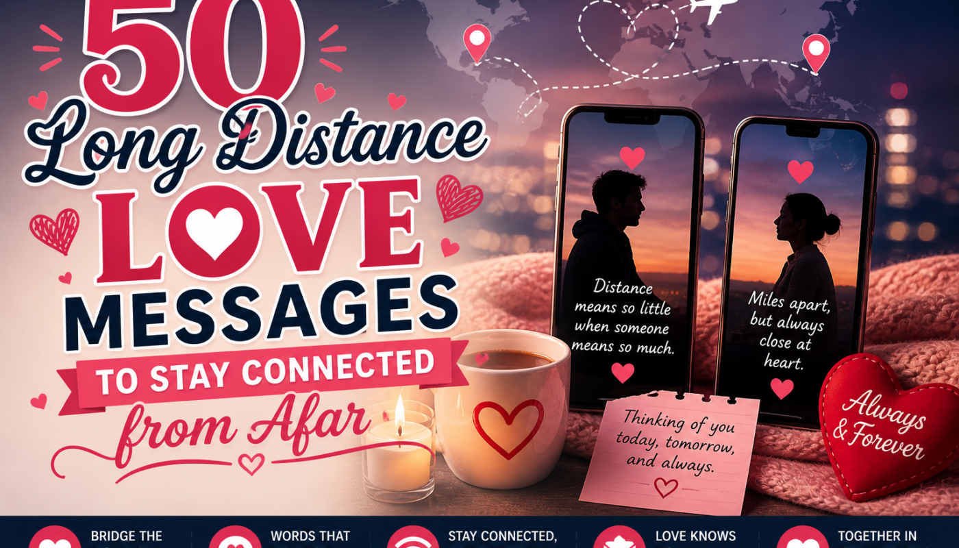 50 Long Distance Love Messages to Stay Connected from Afar