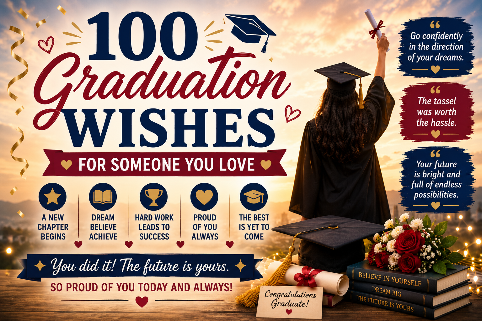 100 Graduation Wishes for Someone You Love