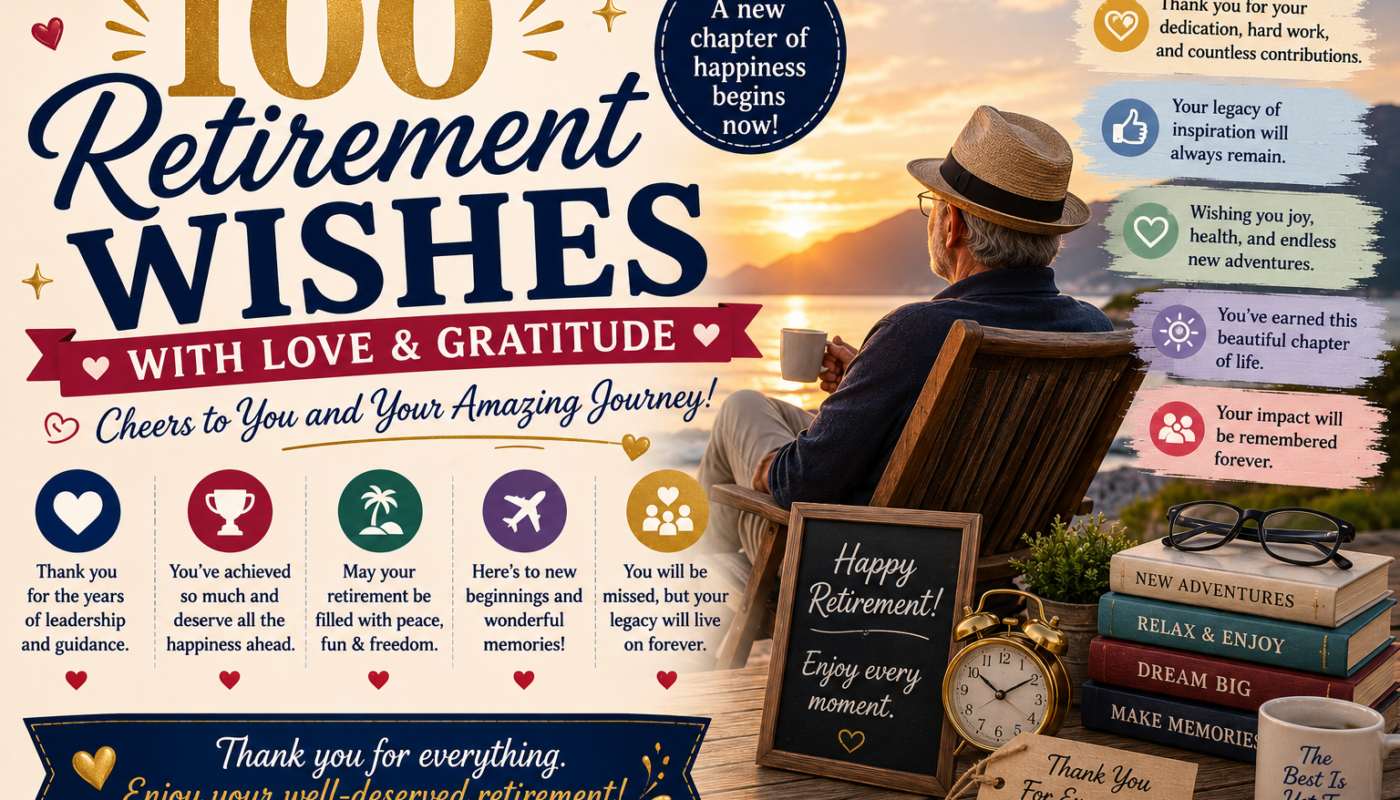 100 Retirement Wishes with Love and Gratitude