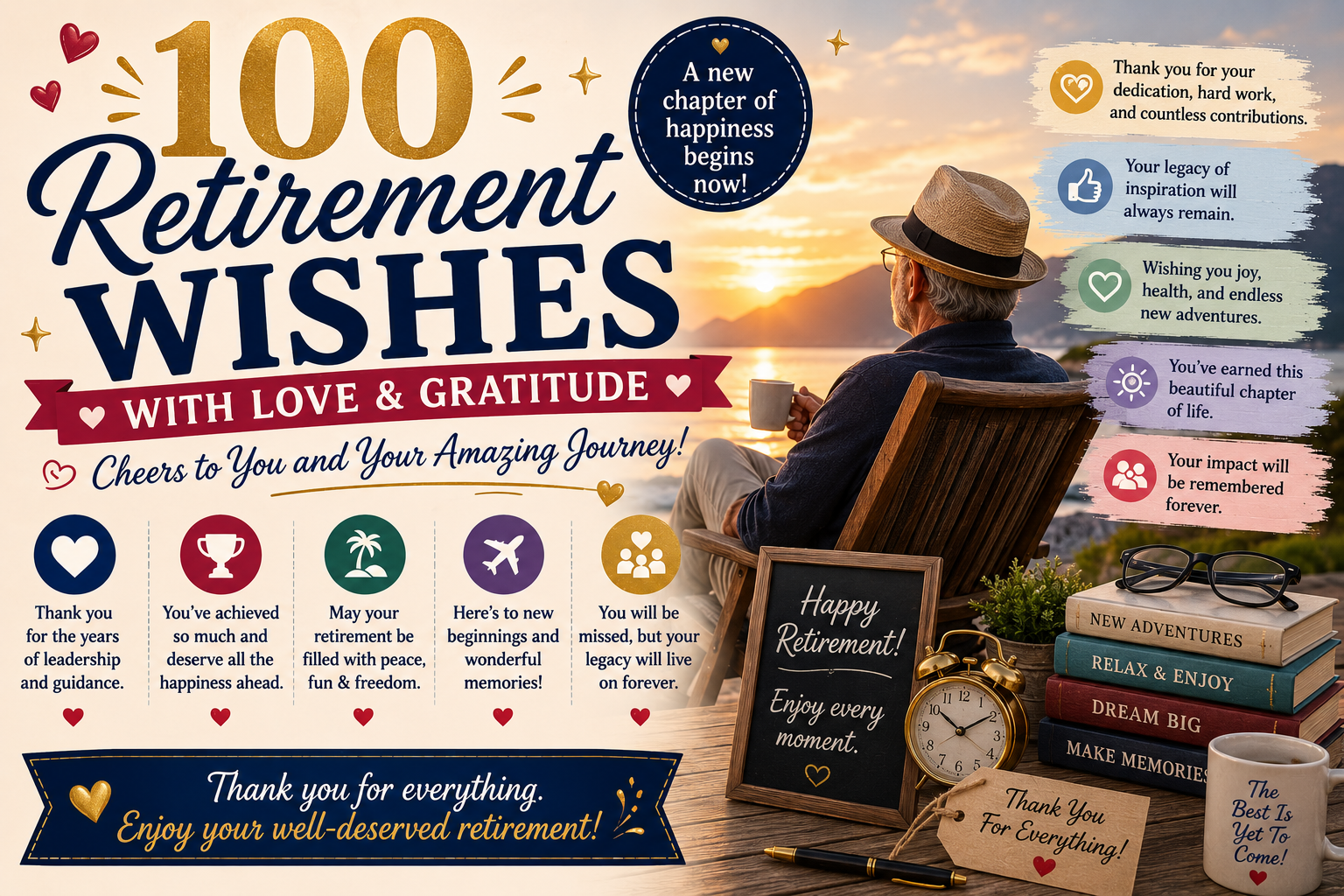 100 Retirement Wishes with Love and Gratitude
