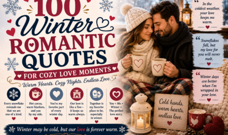 100 Winter Romantic Quotes for Cozy Love Moments