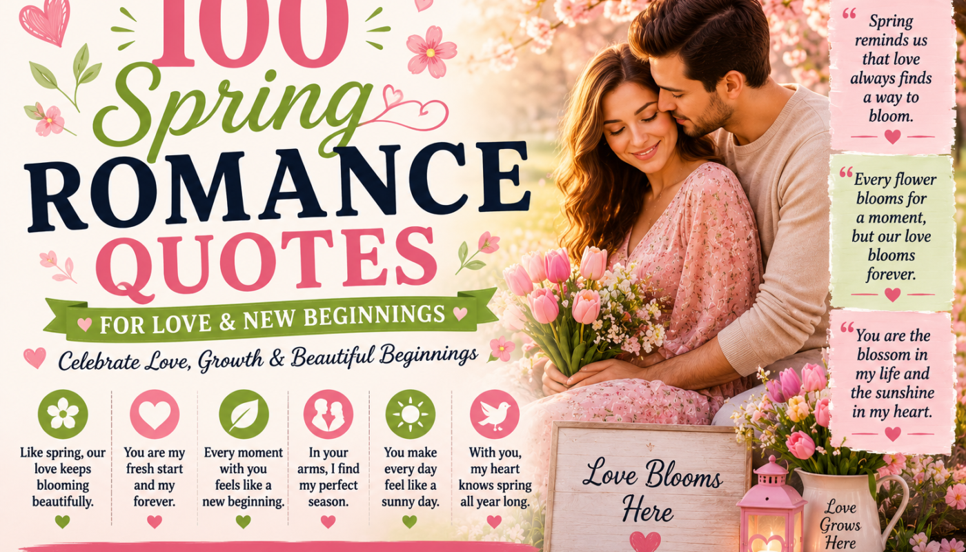 100 Spring Romance Quotes for Love and New Beginnings