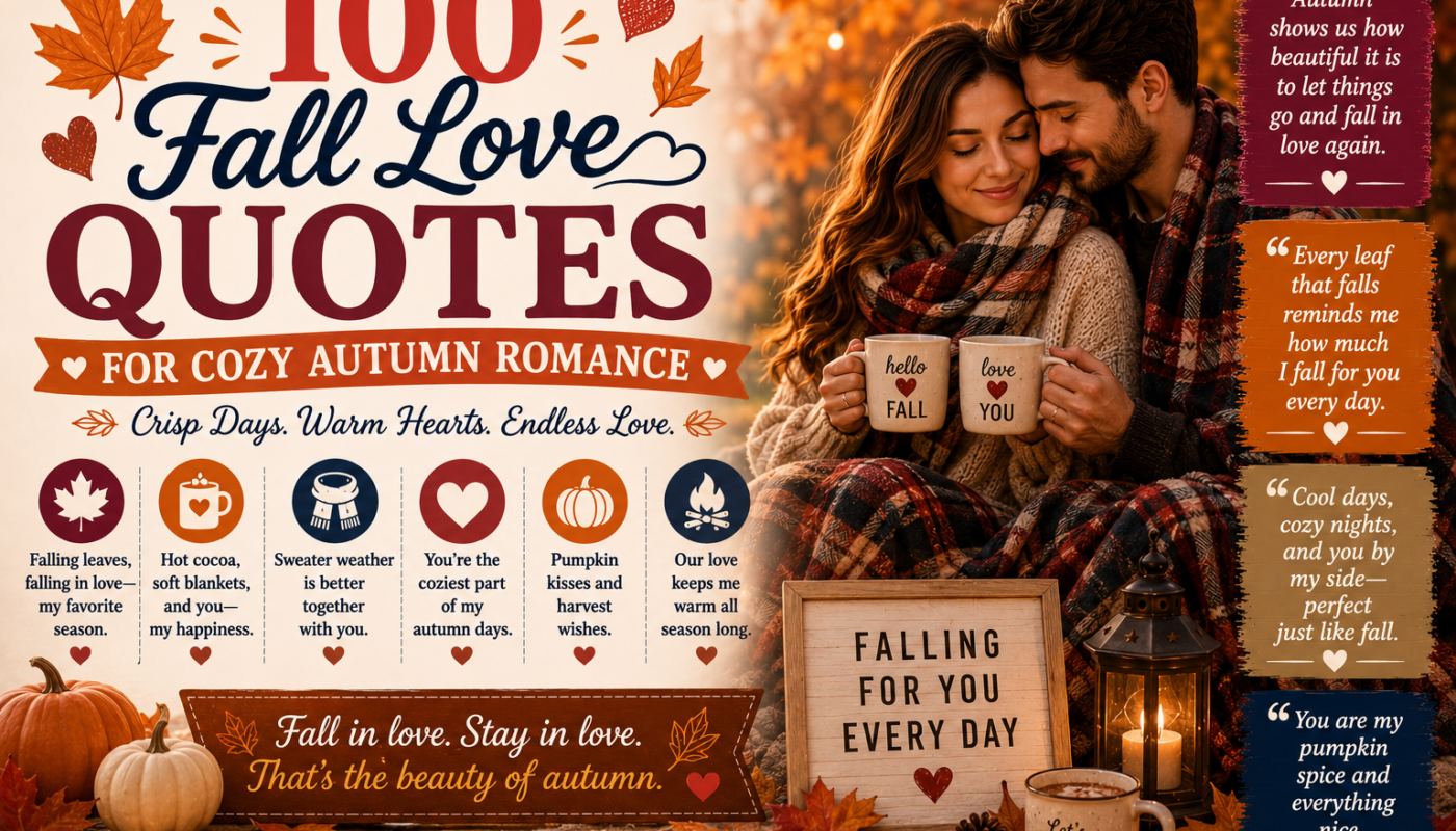 100 Fall Love Quotes for Cozy Autumn Romance