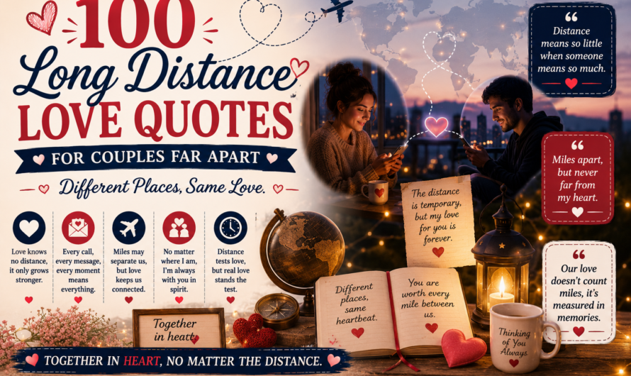 100 Long Distance Love Quotes for Couples Far Apart