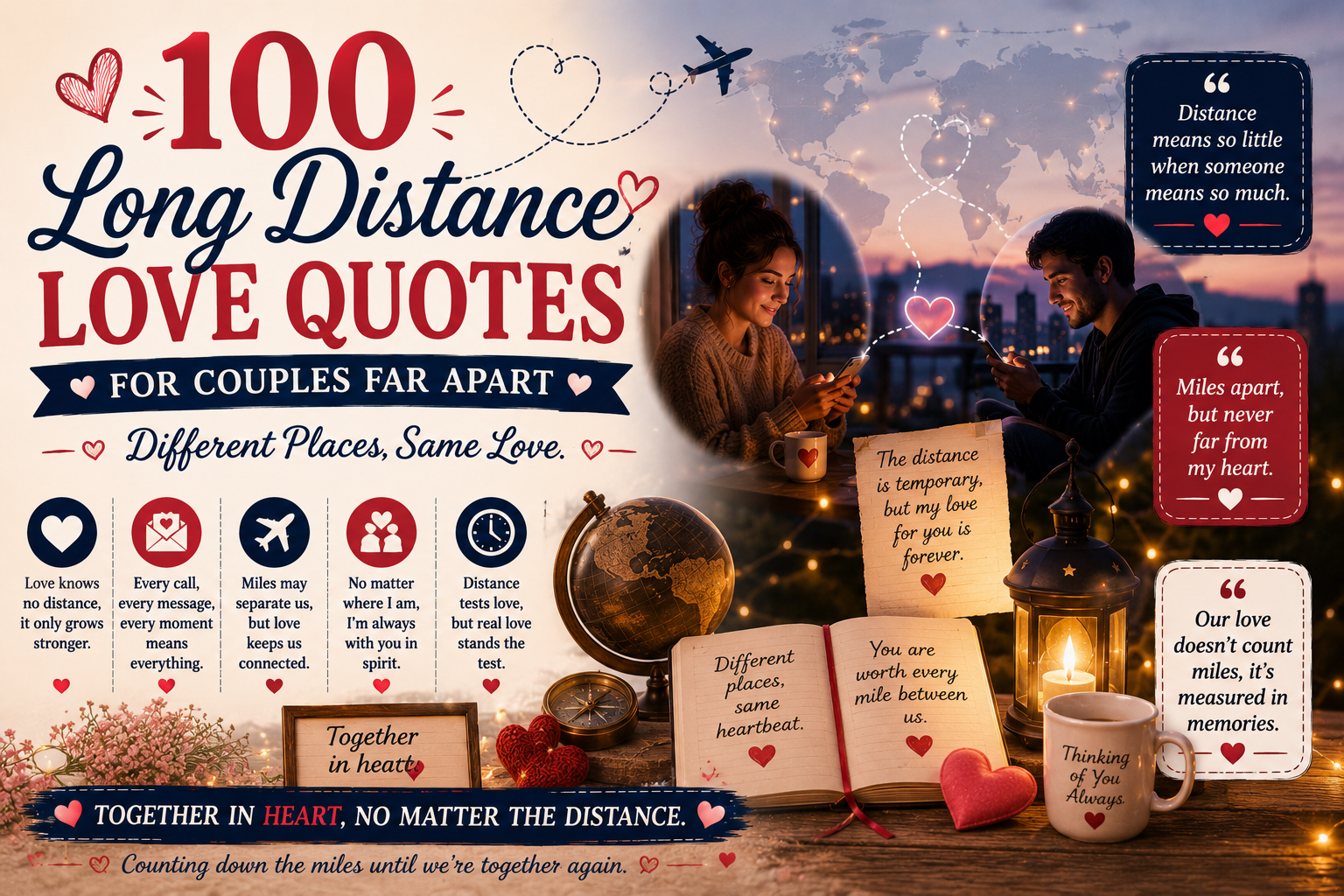 100 Long Distance Love Quotes for Couples Far Apart