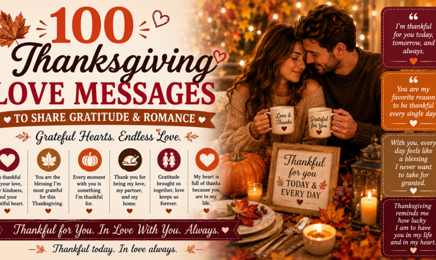 100 Thanksgiving Love Messages to Share Gratitude and Romance