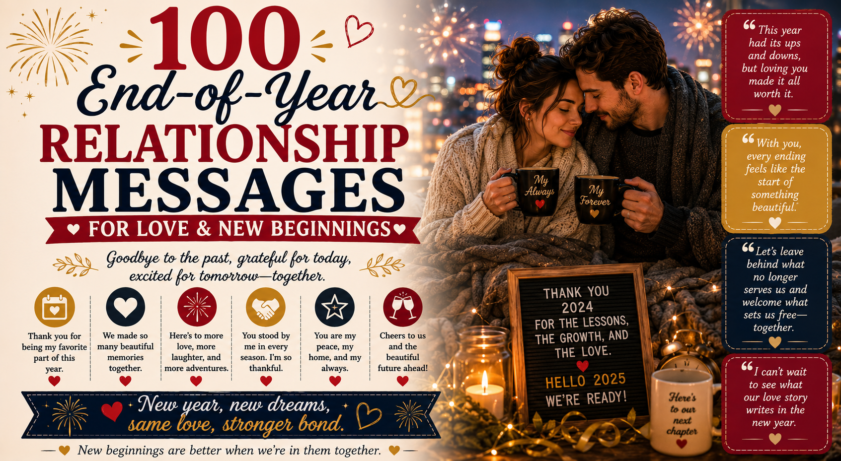 100 End-of-Year Relationship Messages for Love and New Beginnings