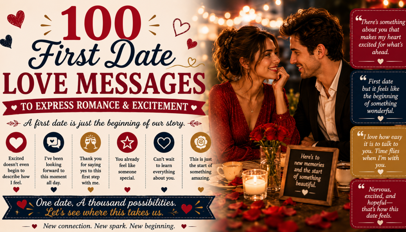 100 First Date Love Messages to Express Romance and Excitement