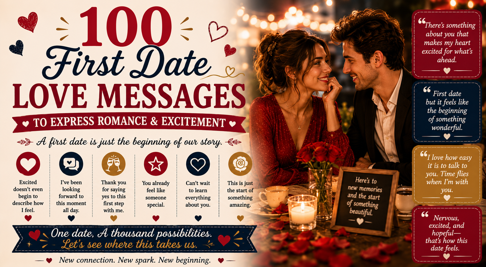 100 First Date Love Messages to Express Romance and Excitement