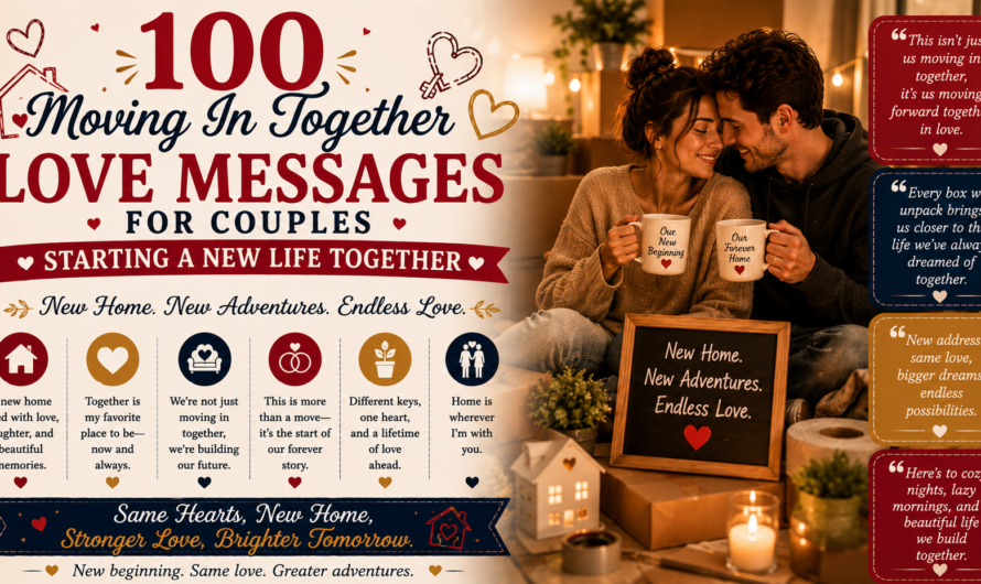 100 Moving In Together Love Messages for Couples Starting a New Life