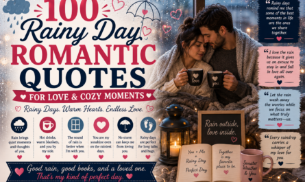 100 Rainy Day Romantic Quotes for Love and Cozy Moments