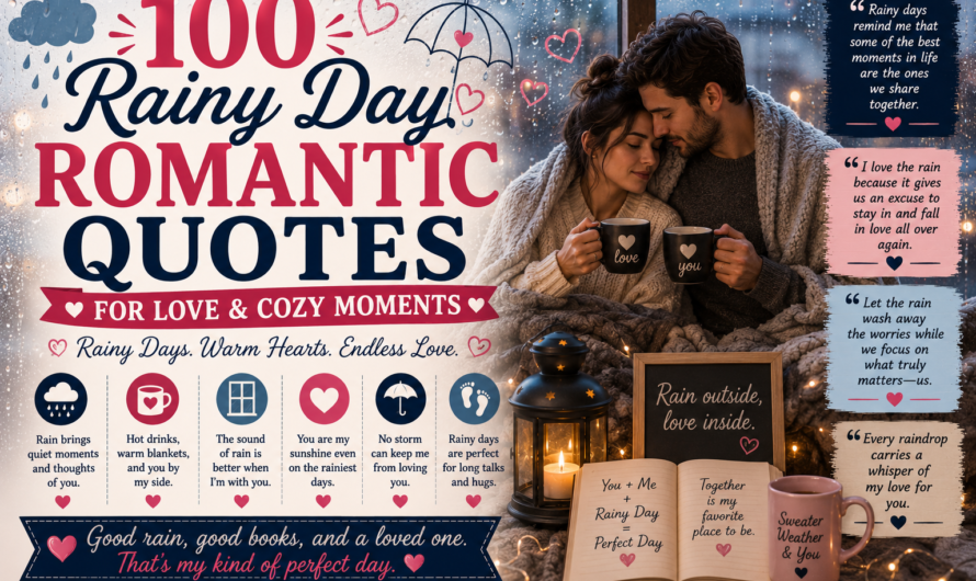 100 Rainy Day Romantic Quotes for Love and Cozy Moments