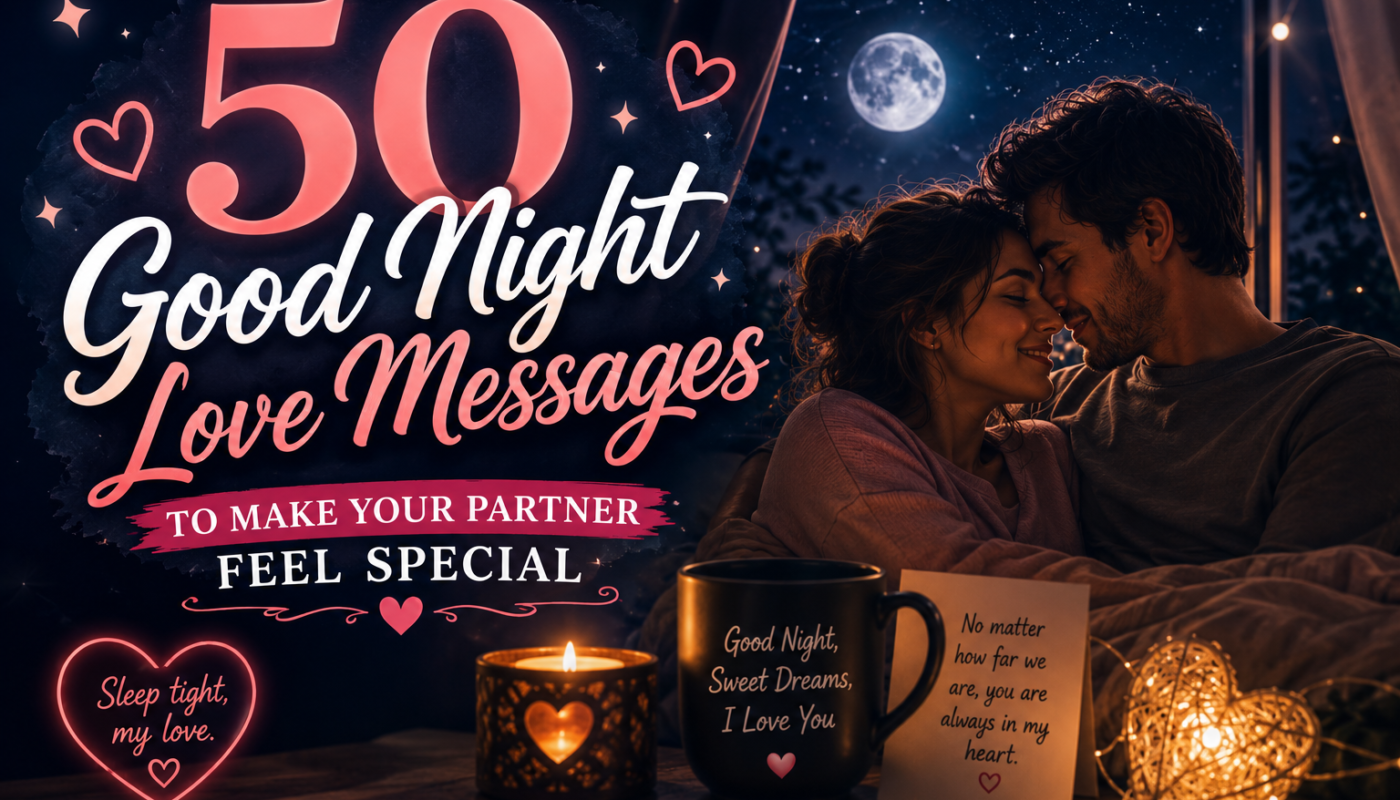 50 Good Night Love Messages to Make Your Partner Feel Special