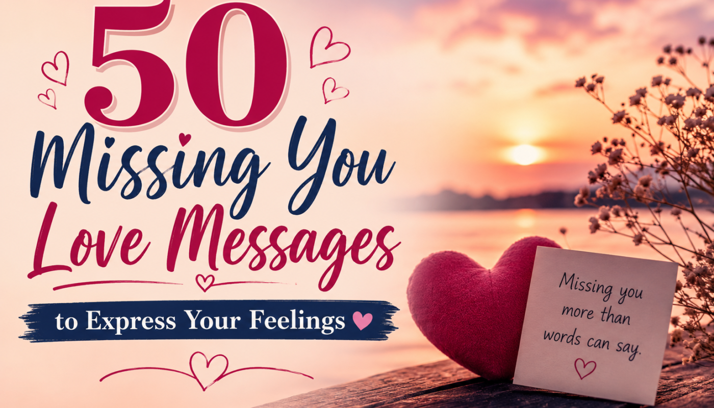 50 Missing You Love Messages to Express Your Feelings