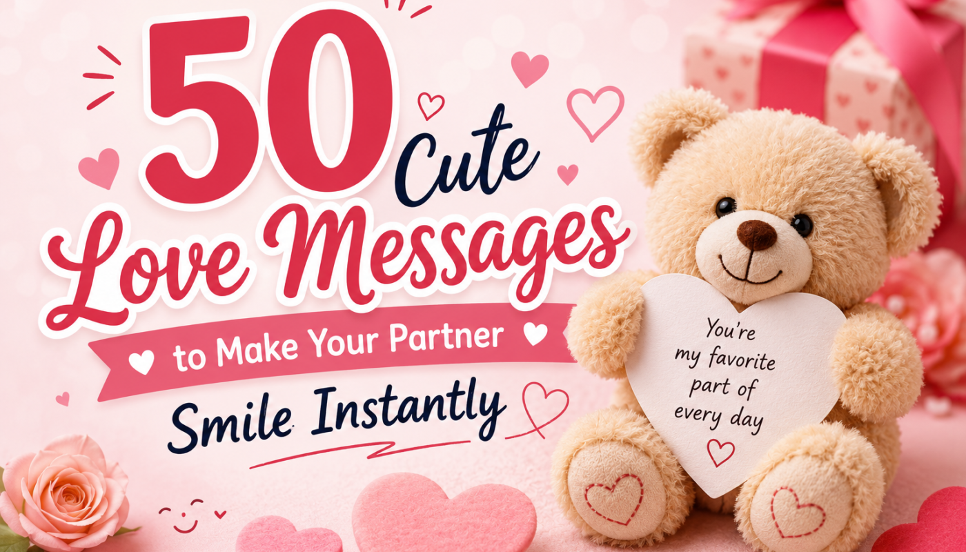 50 Cute Love Messages to Make Your Partner Smile Instantly