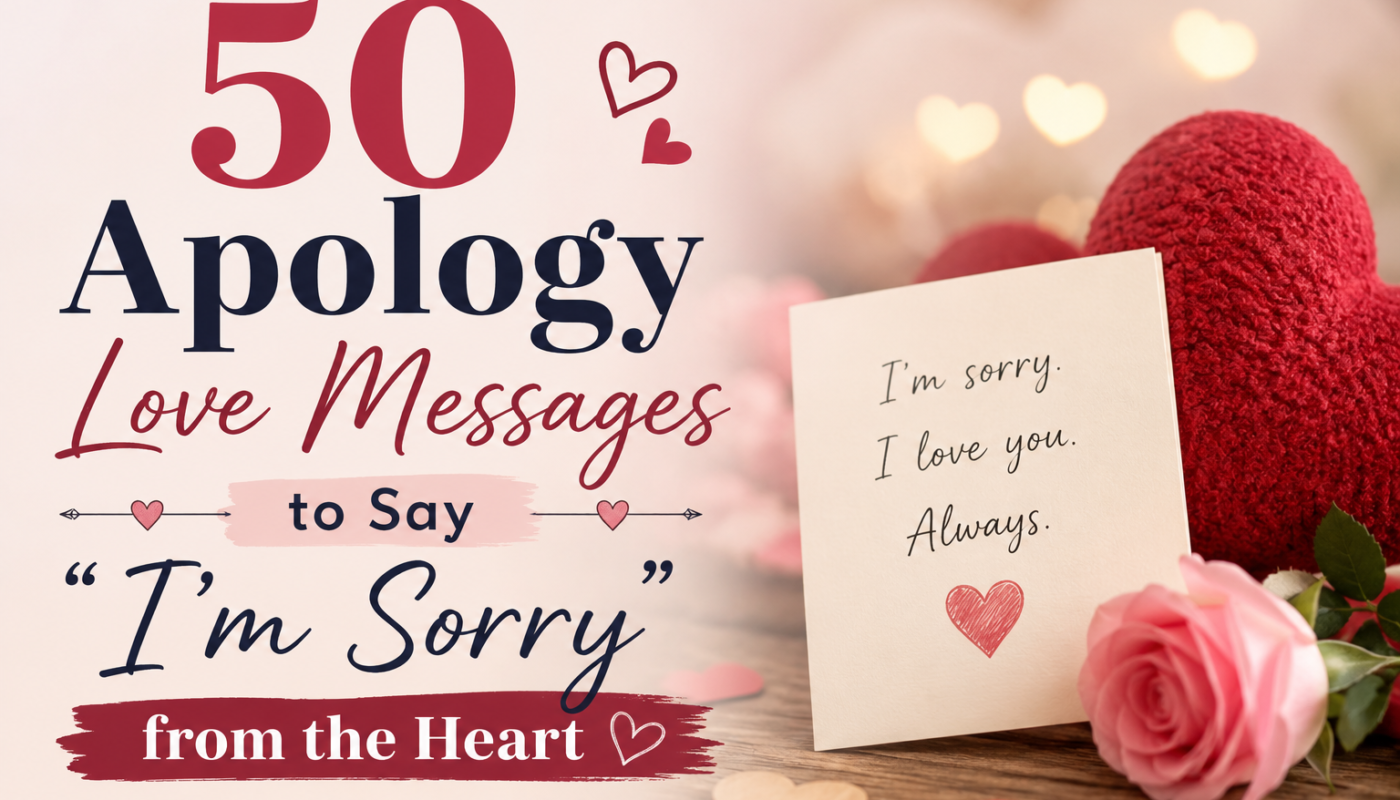 50 Apology Love Messages to Say “I’m Sorry” from the Heart