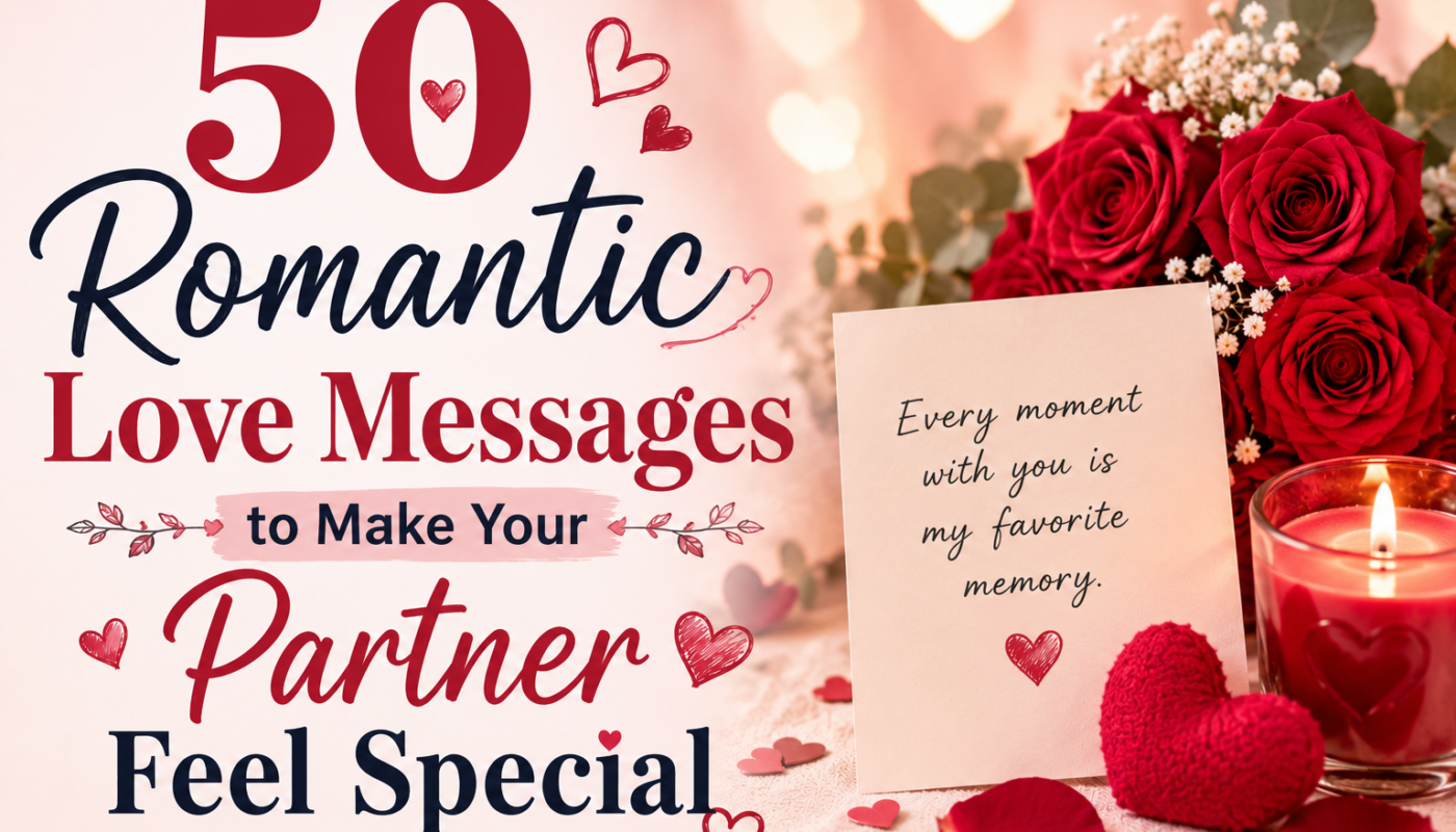 50 Romantic Love Messages to Make Your Partner Feel Special