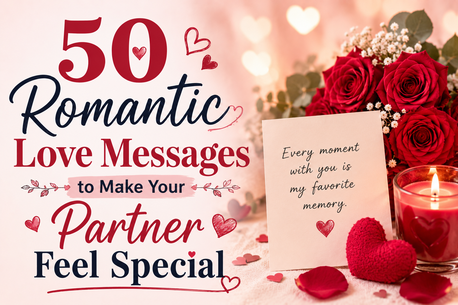 50 Romantic Love Messages to Make Your Partner Feel Special