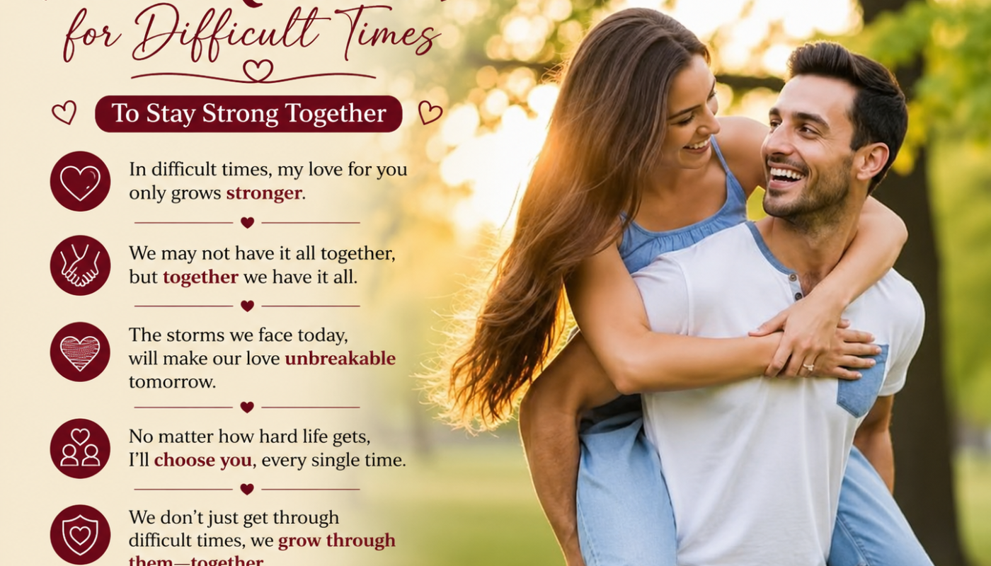 Love Quotes for Difficult Times to Stay Strong Together