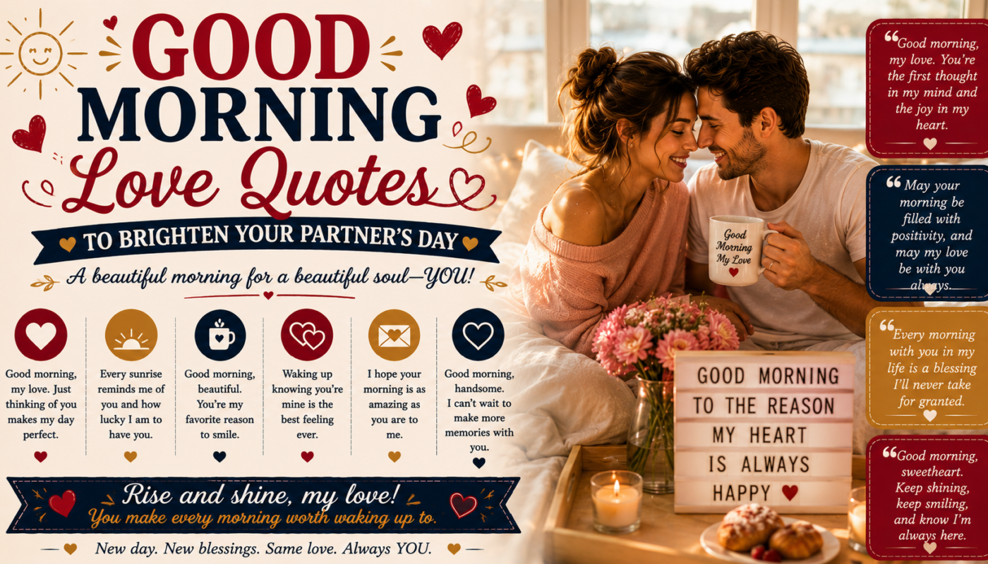 Good Morning Love Quotes to Brighten Your Partner’s Day