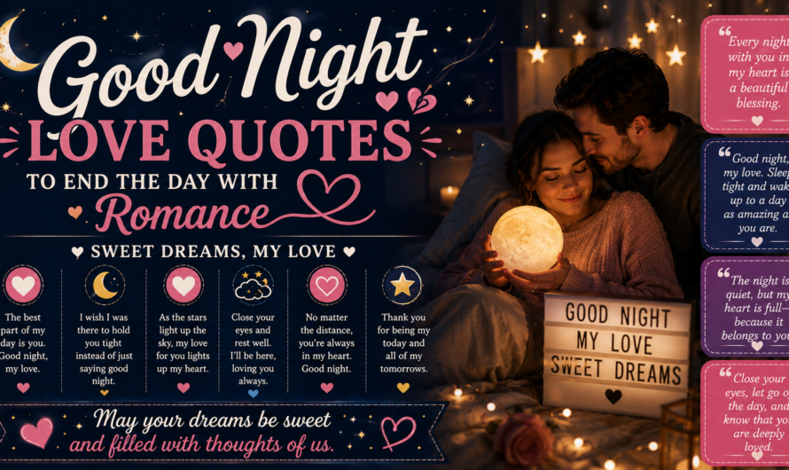 Good Night Love Quotes to End the Day with Romance