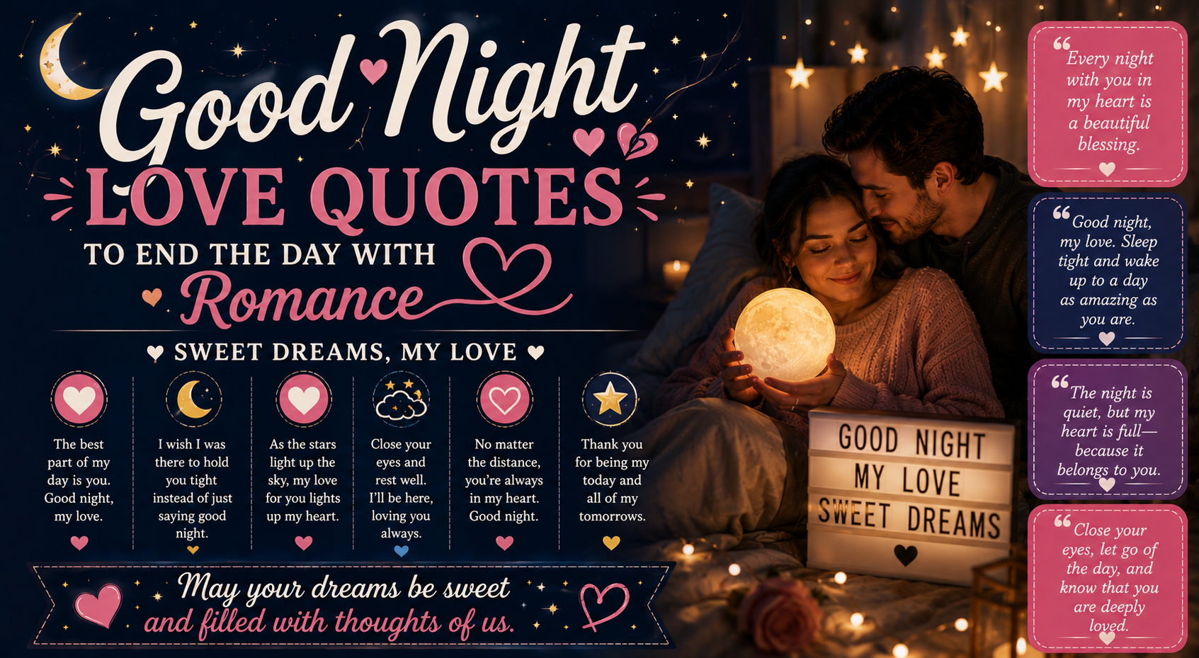 Good Night Love Quotes to End the Day with Romance