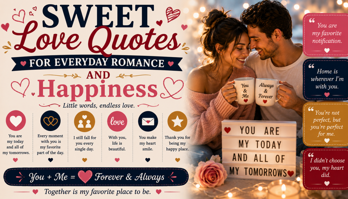 Sweet Love Quotes for Everyday Romance and Happiness