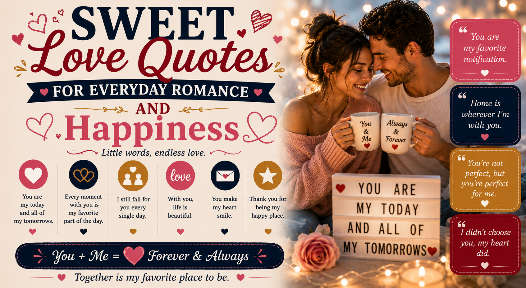 Sweet Love Quotes for Everyday Romance and Happiness