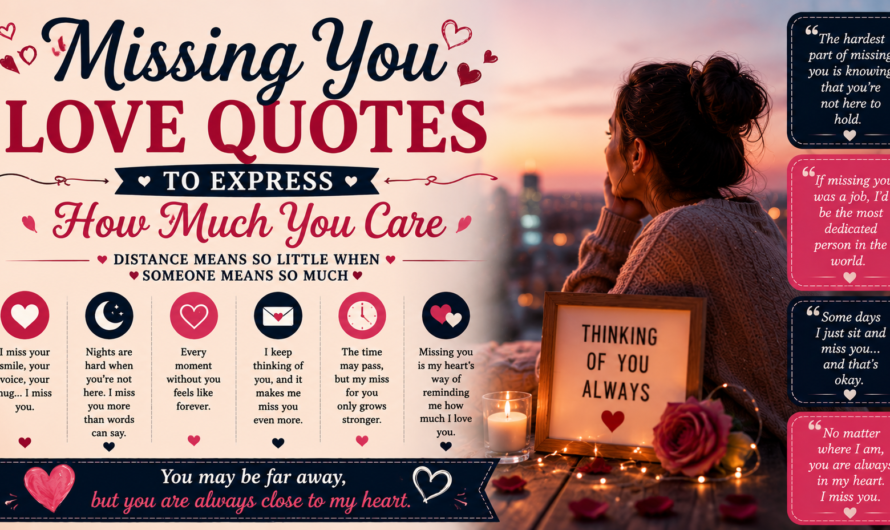 Missing You Love Quotes to Express How Much You Care