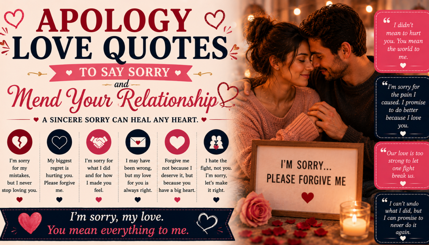 Apology Love Quotes to Say Sorry and Mend Your Relationship