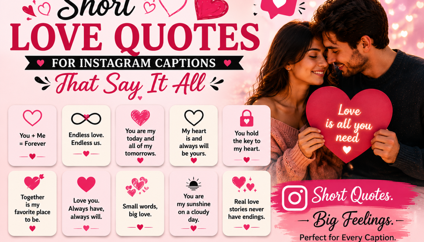 Short Love Quotes for Instagram Captions That Say It All