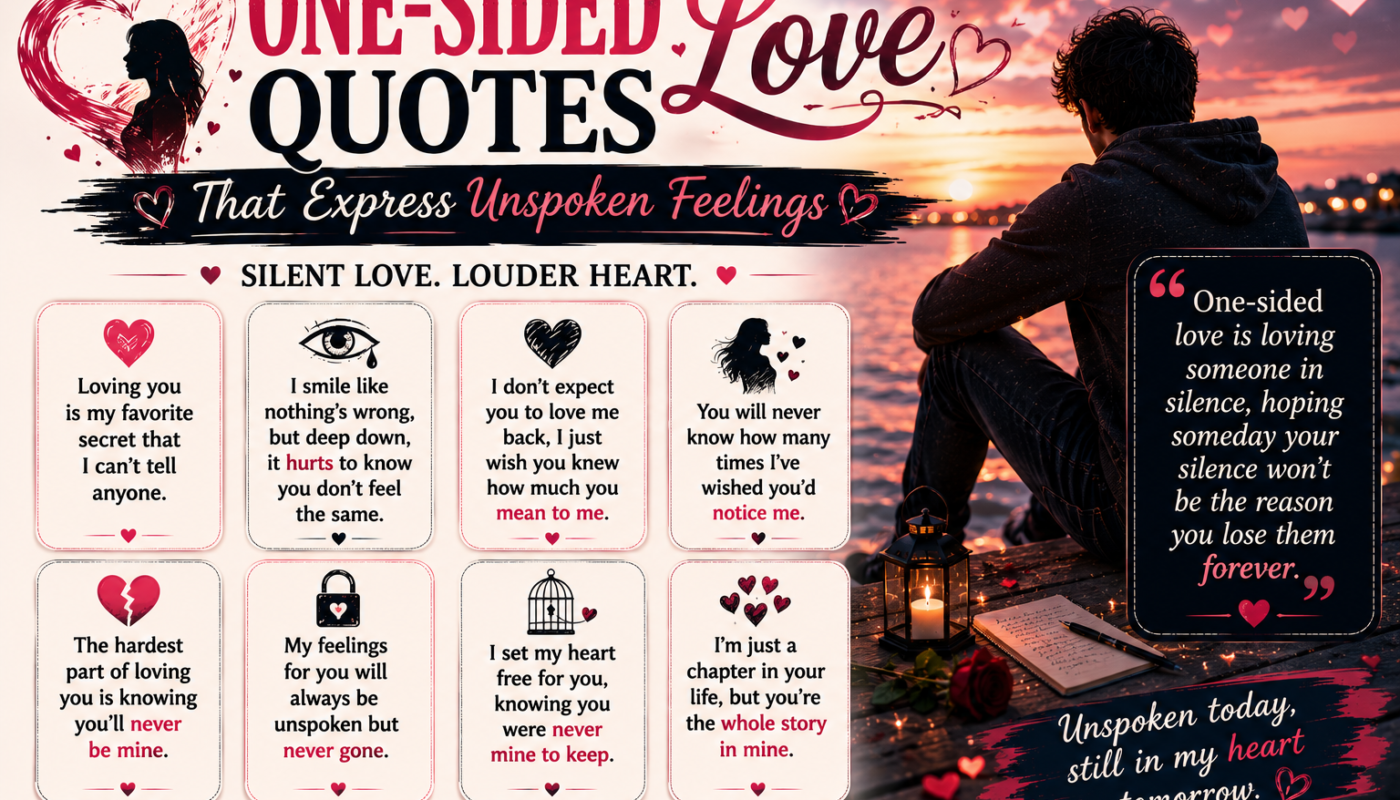 One-Sided Love Quotes That Express Unspoken Feelings