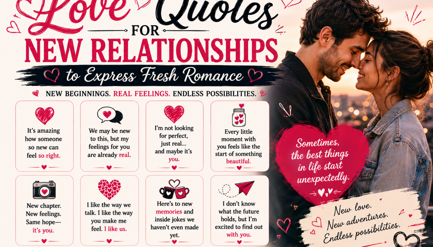 Love Quotes for New Relationships to Express Fresh Romance
