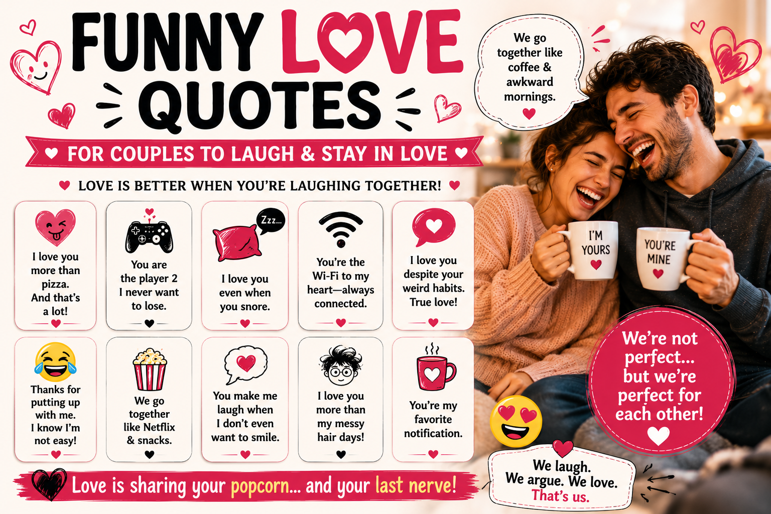Funny Love Quotes for Couples to Laugh and Stay in Love