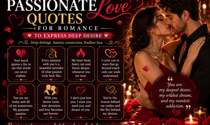 Passionate Love Quotes for Romance to Express Deep Desire