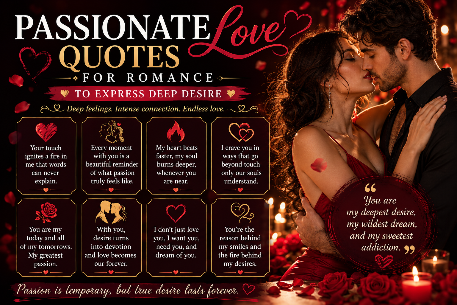 Passionate Love Quotes for Romance to Express Deep Desire