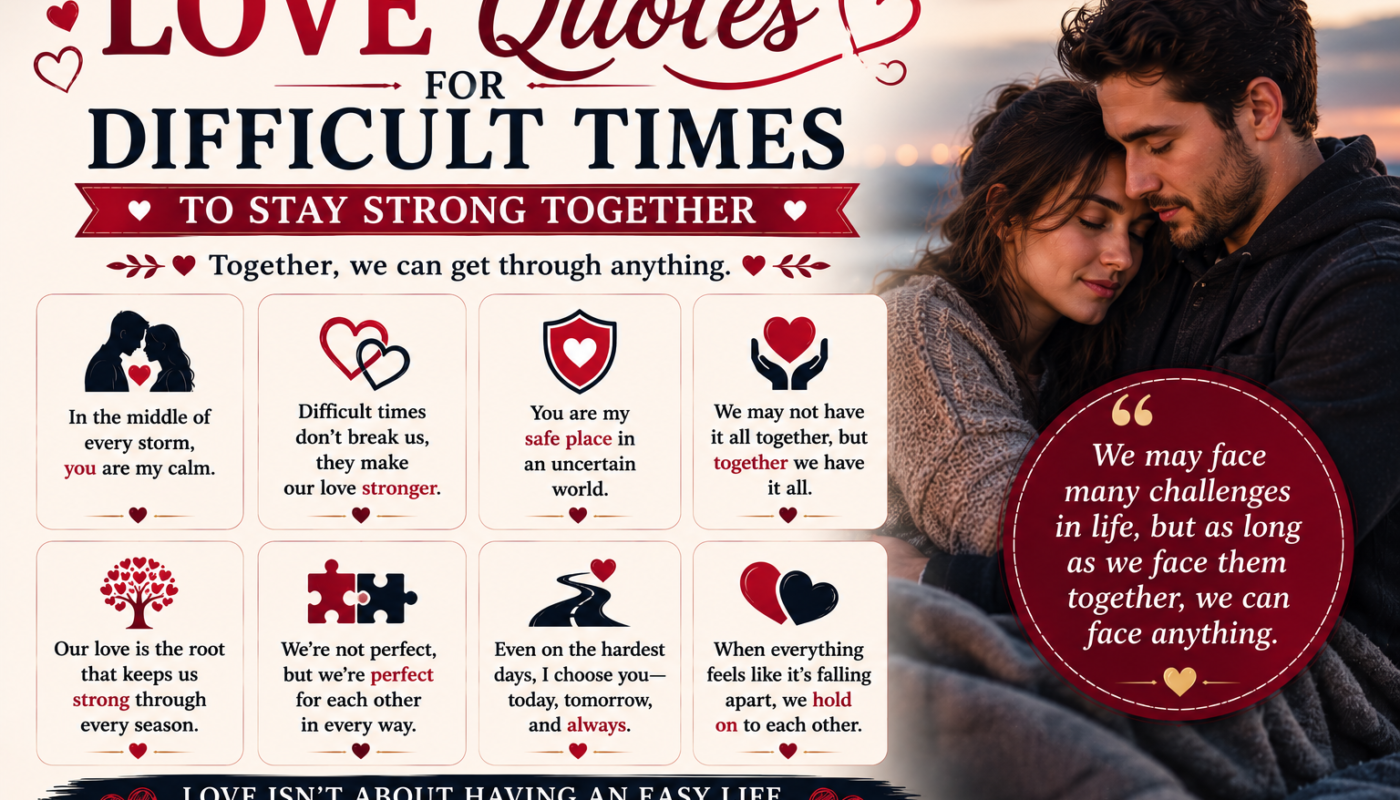 Love Quotes for Difficult Times to Stay Strong Together