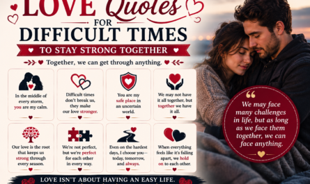 Love Quotes for Difficult Times to Stay Strong Together
