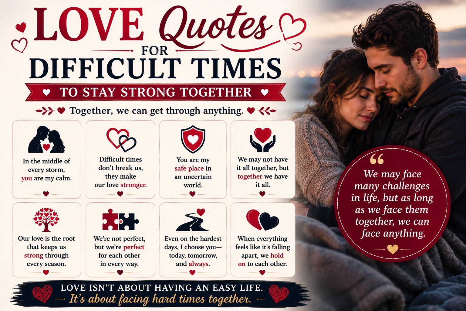 Love Quotes for Difficult Times to Stay Strong Together
