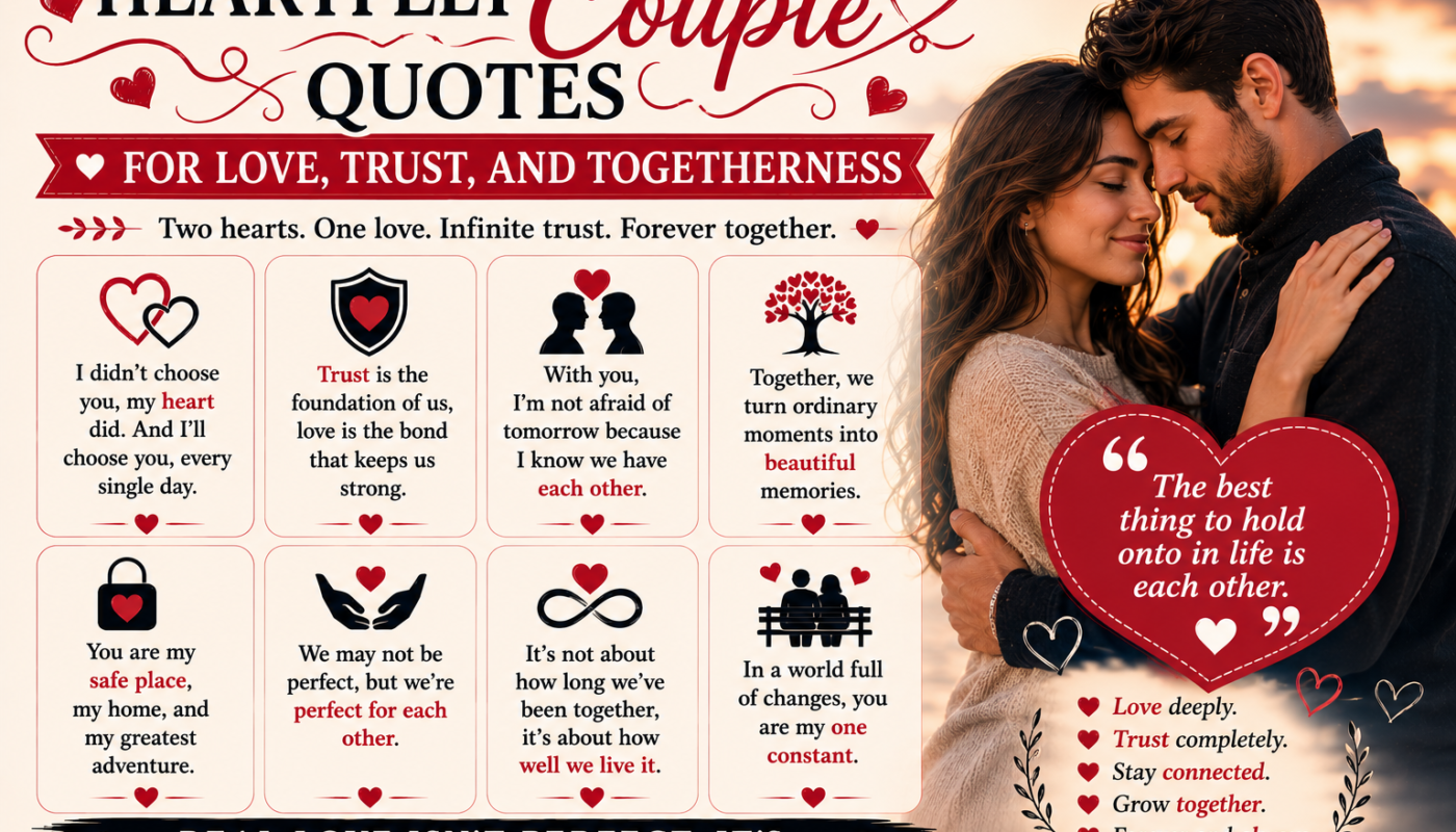 Heartfelt Couple Quotes for Love, Trust, and Togetherness