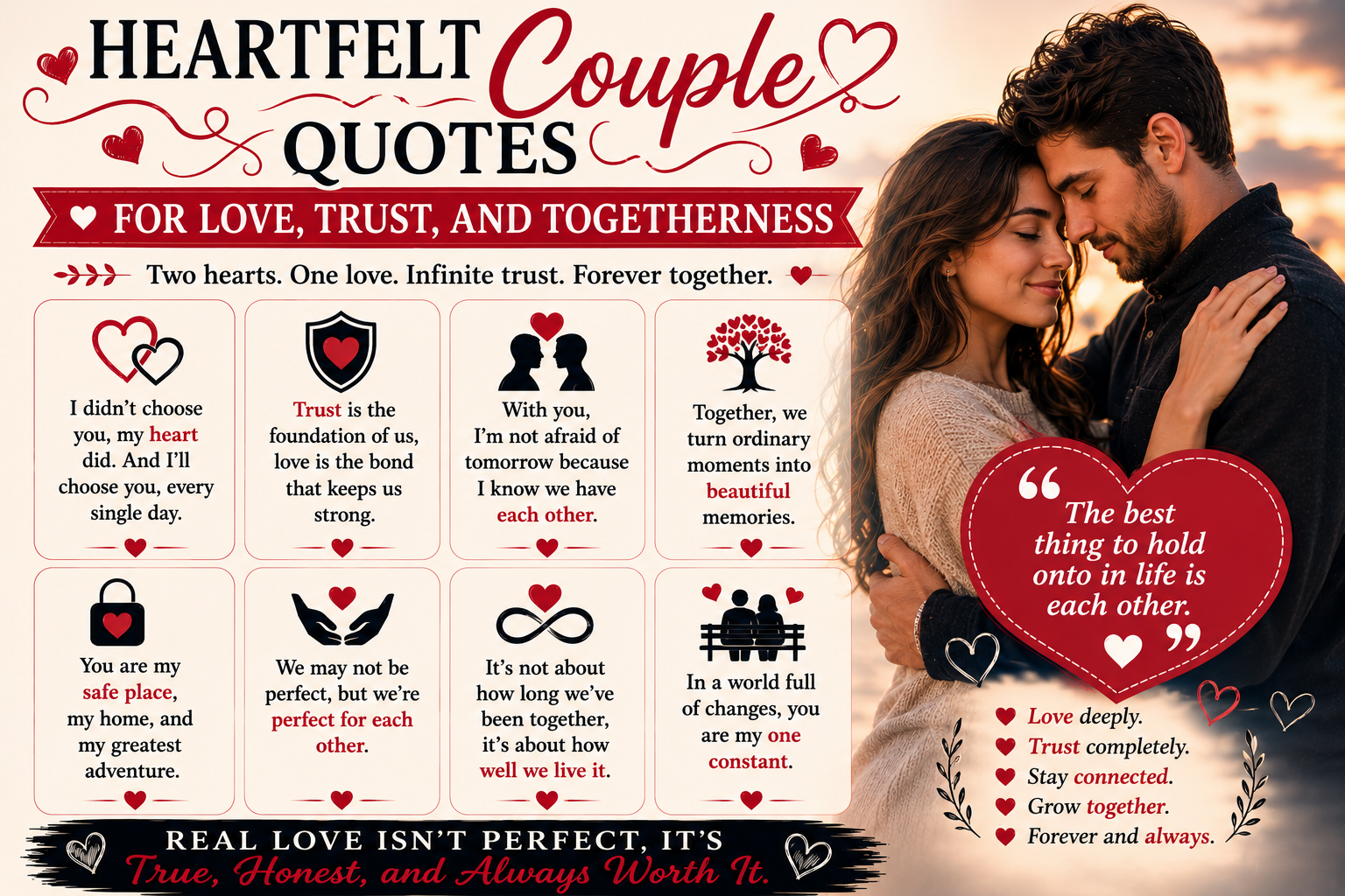 Heartfelt Couple Quotes for Love, Trust, and Togetherness
