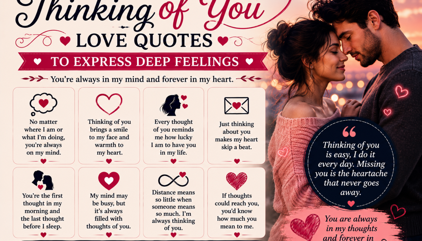 Thinking of You Love Quotes to Express Deep Feelings