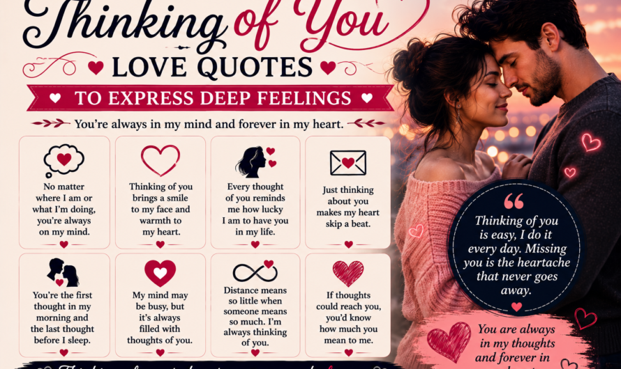 Thinking of You Love Quotes to Express Deep Feelings