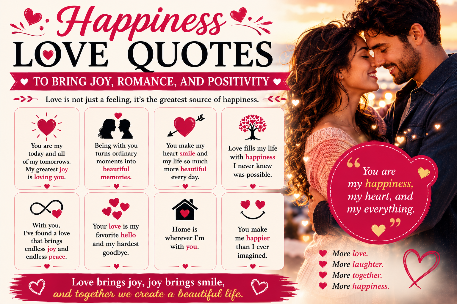 Happiness Love Quotes to Bring Joy, Romance, and Positivity