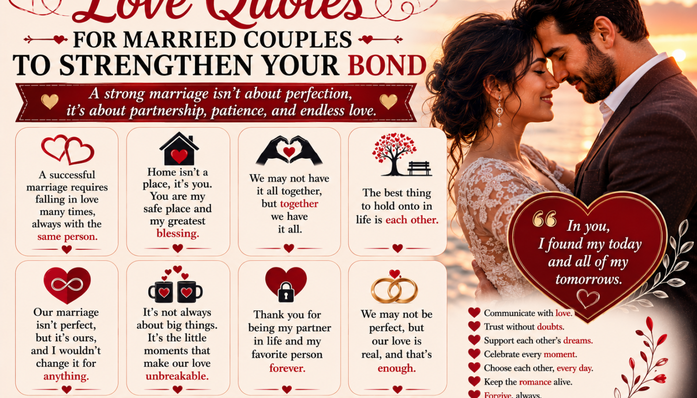 Love Quotes for Married Couples to Strengthen Your Bond