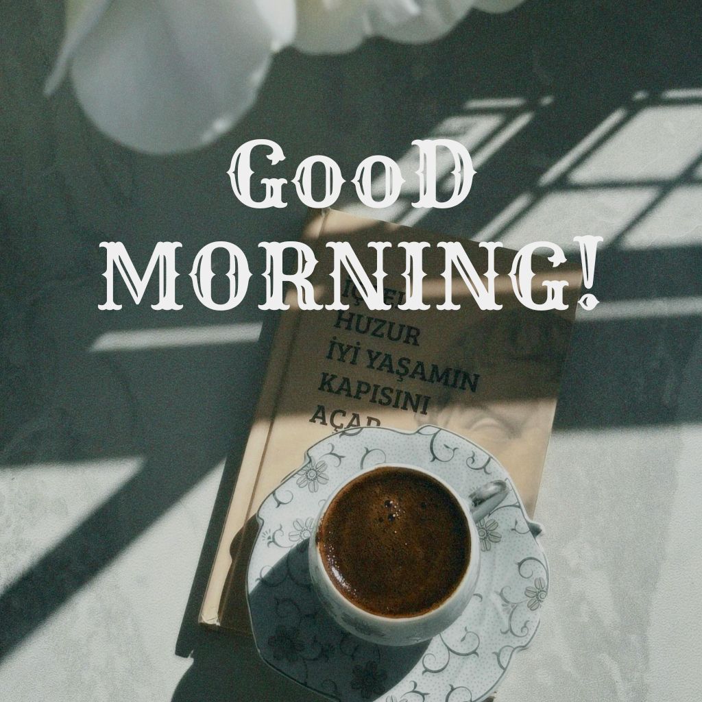 Text image displaying "Good morning" repeated multiple times in a cheerful font.